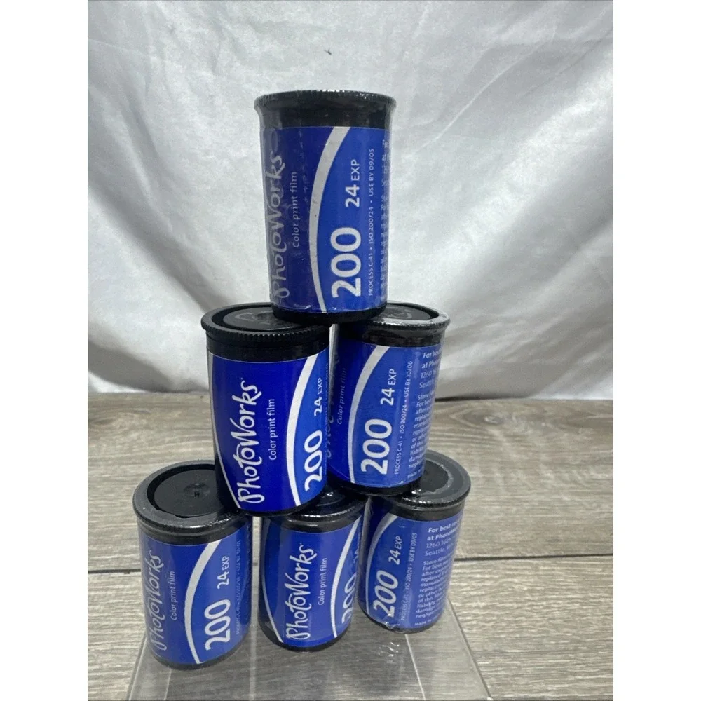 PhotoWorks Color 35mm Print Film 6 Rolls ISO 200 24 Exp Expired 2005-2007
